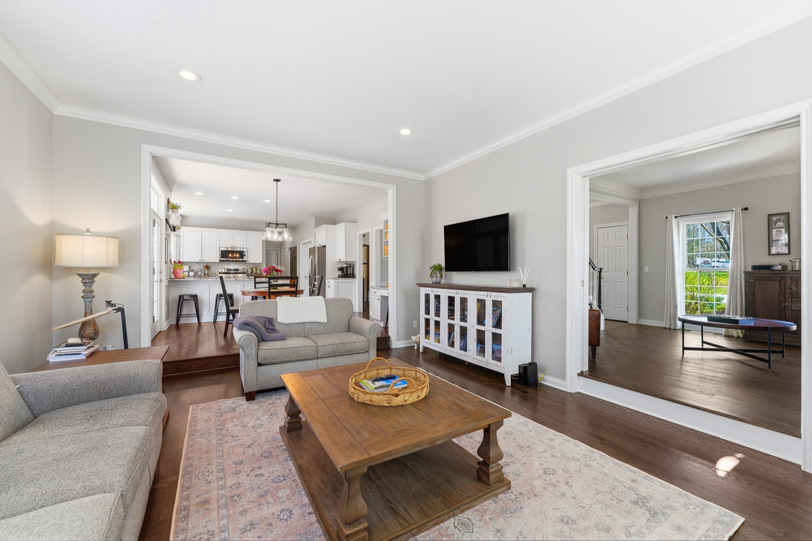 Open concept living and kitchen